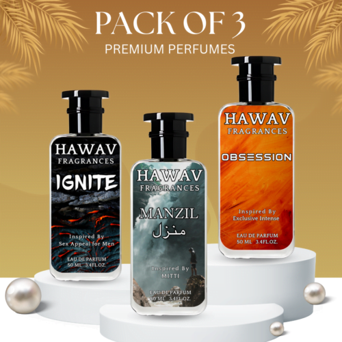 Pack of 3 Ignite, Manzil, Obsession